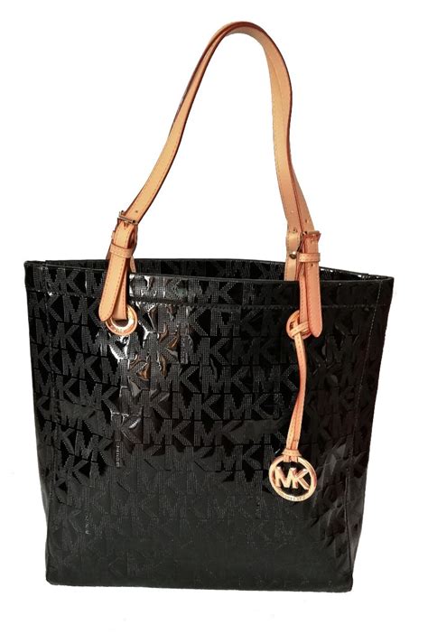 bolsa michael kors negra charol